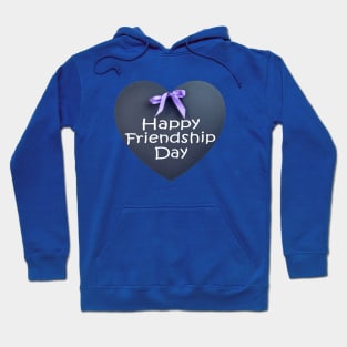 Celebrate International Friendship Day on August 4, with a Happy greeting on a heart shape blackboard Hoodie